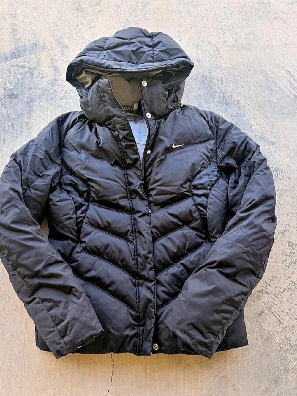 Vintage Nike Black Down Puffer Jacket Size Small